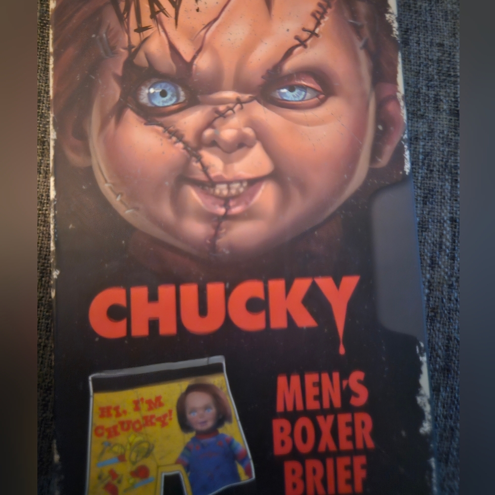 Chucky Men's Boxer Brief Packaging - Black & Red - Picture 2 of 5